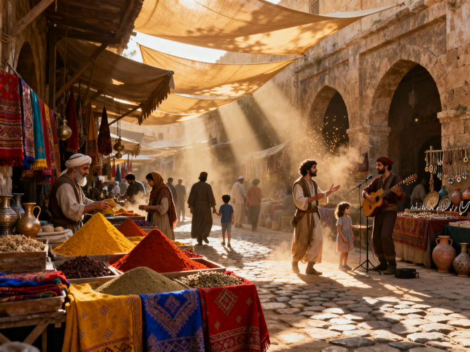 Vibrant Old City Marketplace