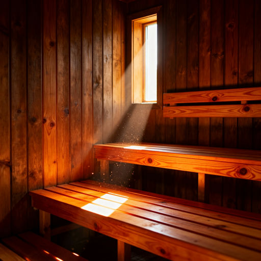 Golden Hour Sauna Interior