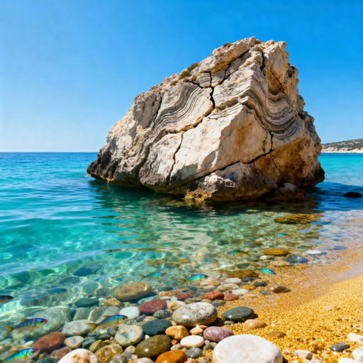 Ibiza Beach Rocky Outcrop Waters