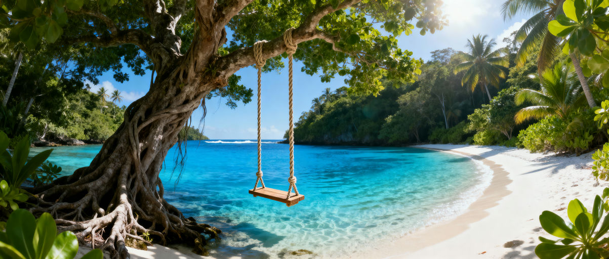 Tropical Cove Swing Blue Water
