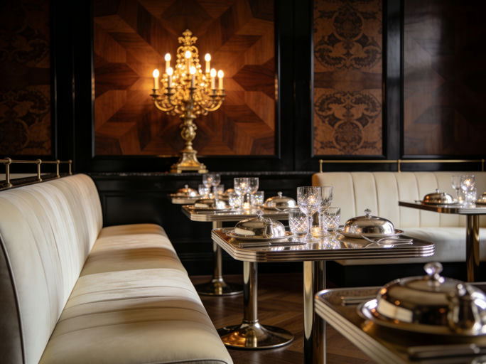 Ornate Lounge Car Interior