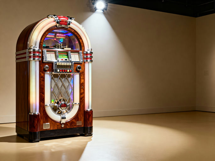 Dramatic Jukebox Spotlight Exhibit