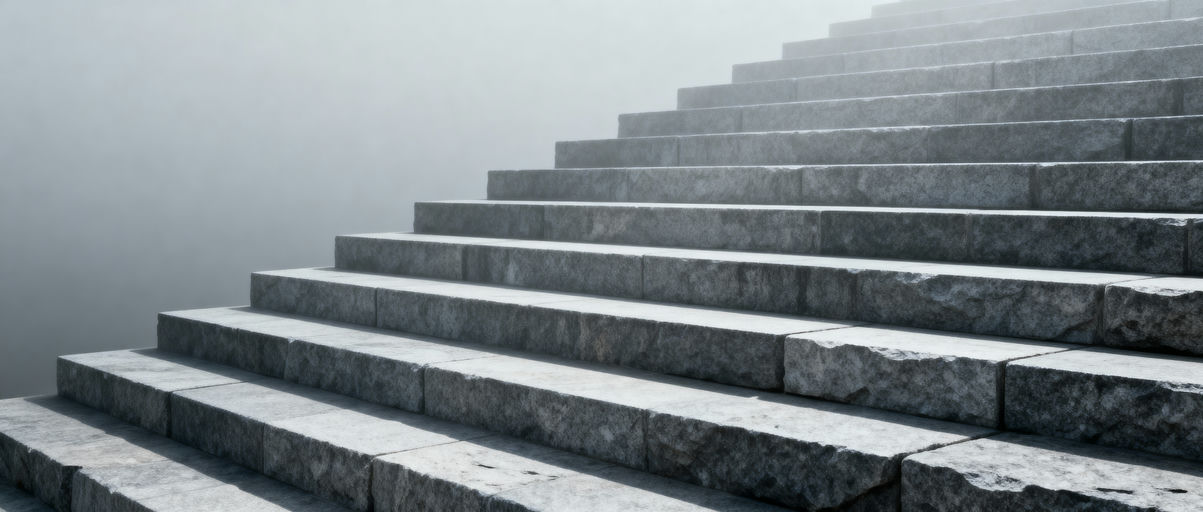 Abstract Gray Stone Staircase