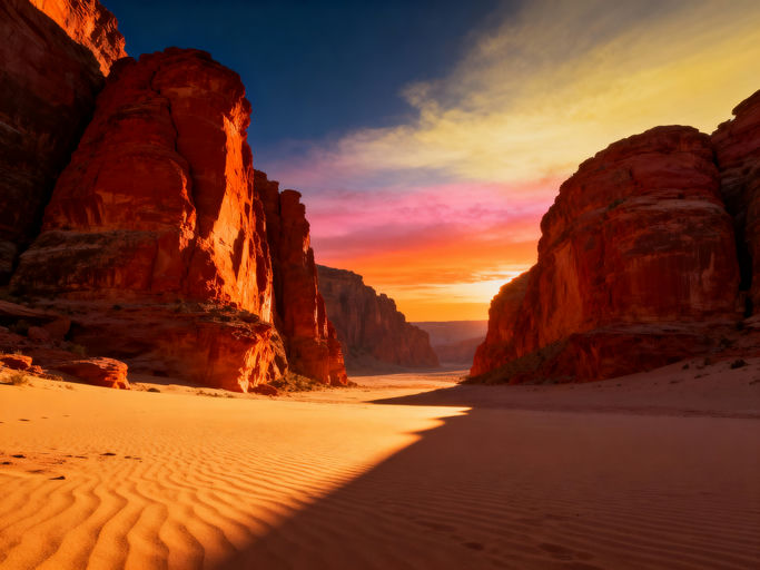 Desert Canyon at Dawn Majesty