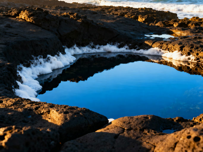 Azure Volcanic Rock Pools