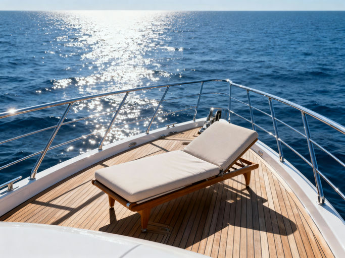 Luxury Yacht Calm Blue Ocean