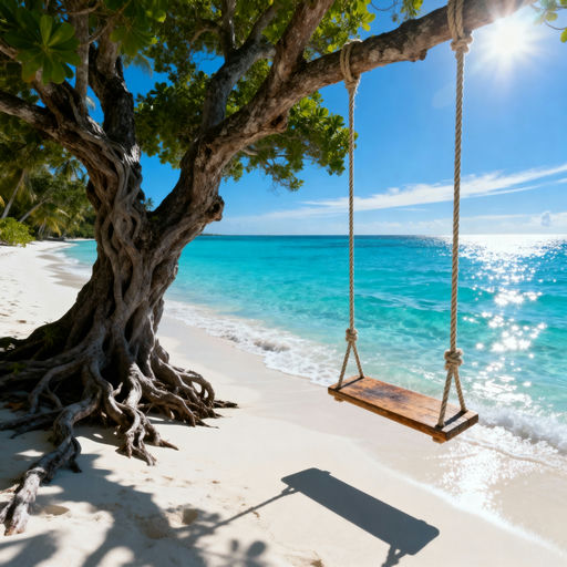 Tropical Beach Swing Paradise