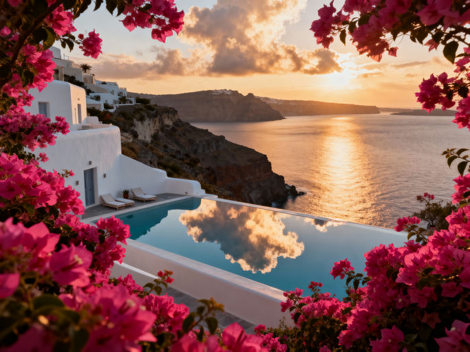 Santorini Infinity Pool Caldera View