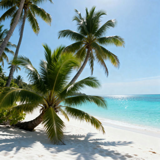 Turquoise Water Coconut Palm Beach