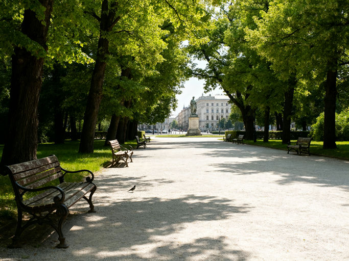 Sunny Park Pathway Afternoon