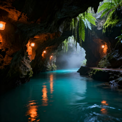 Dimly Lit Grotto Lazy River