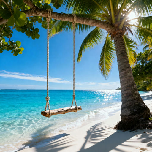 Tropical Beach Swing Paradise