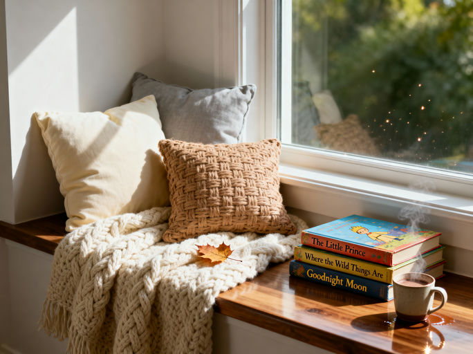 Cozy Window Seat Sunlight
