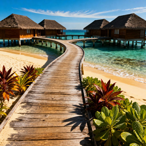 Overwater Bungalows Beach Path View
