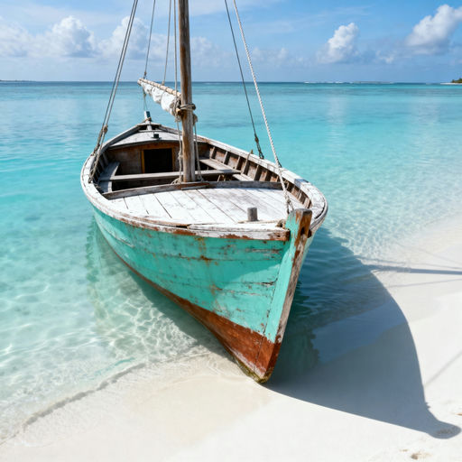 Tranquil Maldivian Dhoni Boat