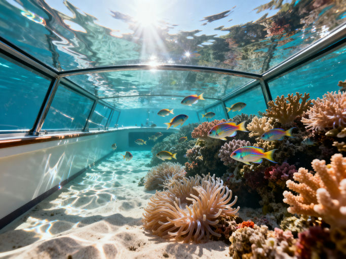 Glass Bottom Boat Underwater View