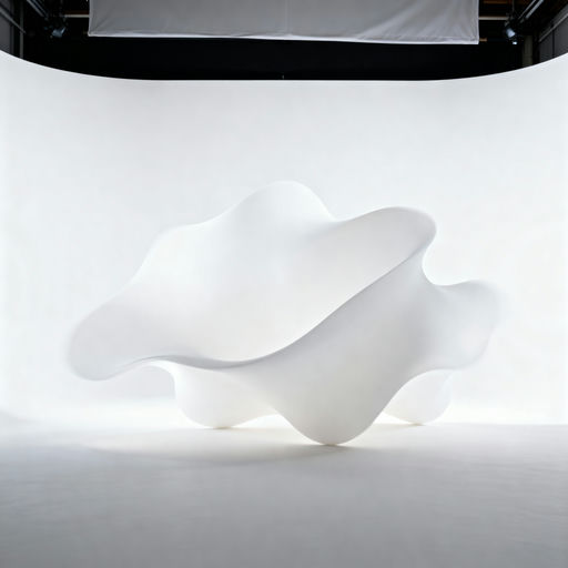 Soft White Abstract Shapes