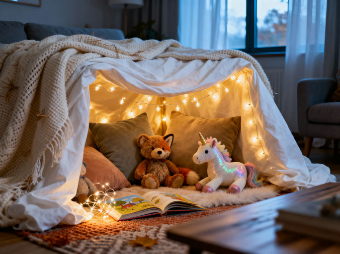 Whimsical Blanket Fort Interior