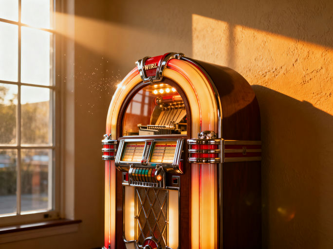 Nostalgic Wurlitzer Jukebox Glow