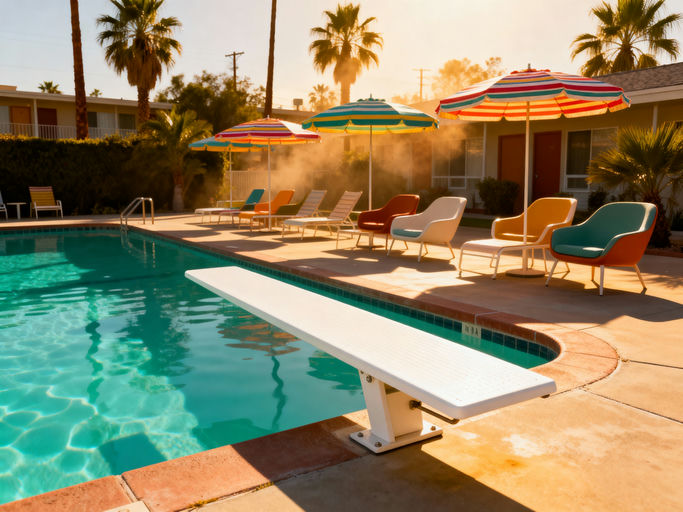Retro Motel Poolside Vibe