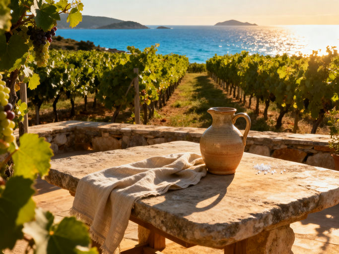 Coastal Vineyard Terrace View