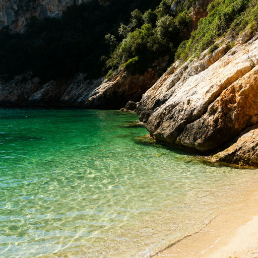 Secluded Cove with Emerald Waters