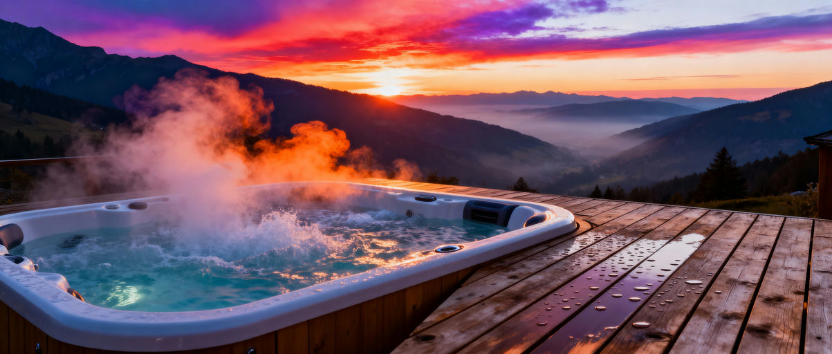 Jacuzzi Steam at Sunset