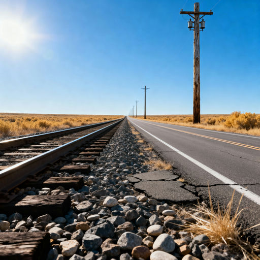 Tracks and Golden Scrubland
