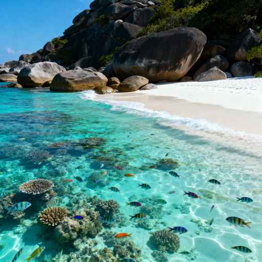 Phuket Beach Coral Reef View