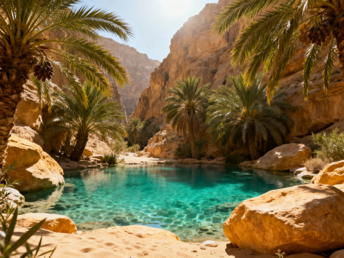 Secluded Desert Oasis Spring Pool
