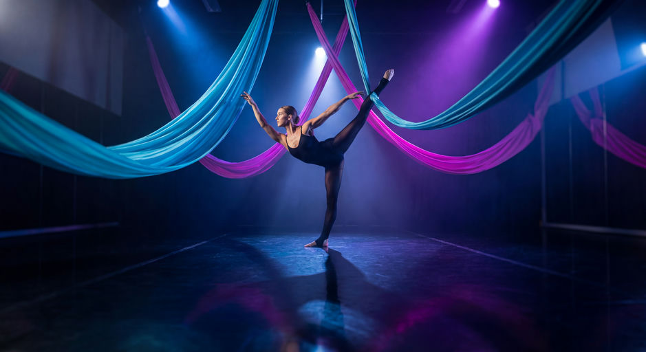 Dramatic Aerial Silk Dancer