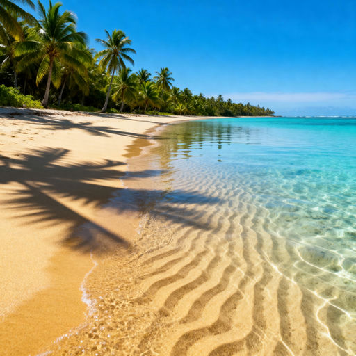 Shimmering Golden Sand Beach