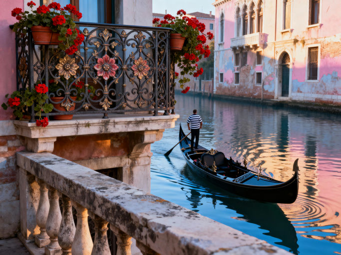 Venetian Balcony, Canal View