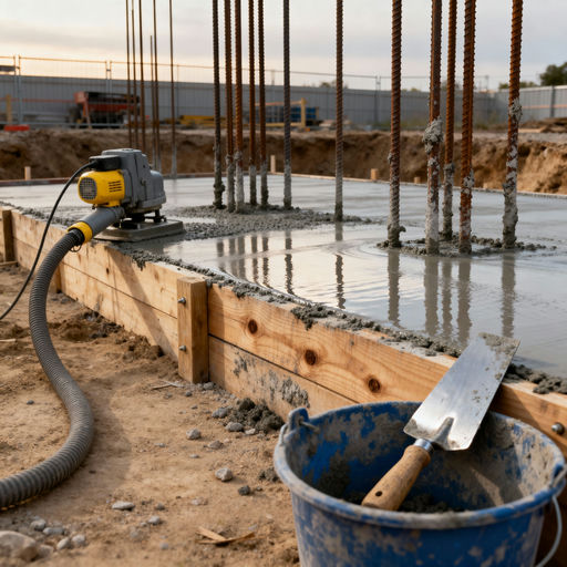 Fresh Concrete Pour in Progress