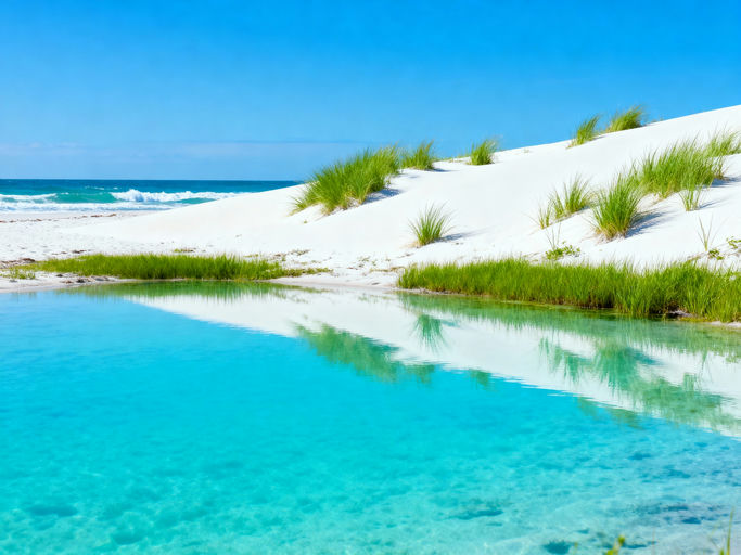 Turquoise Lagoon White Sand Dunes