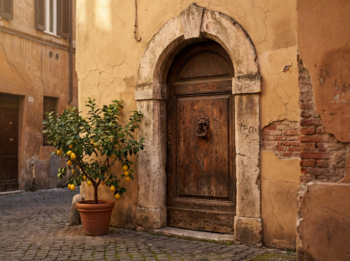 Historic Italian Alley Golden Hour