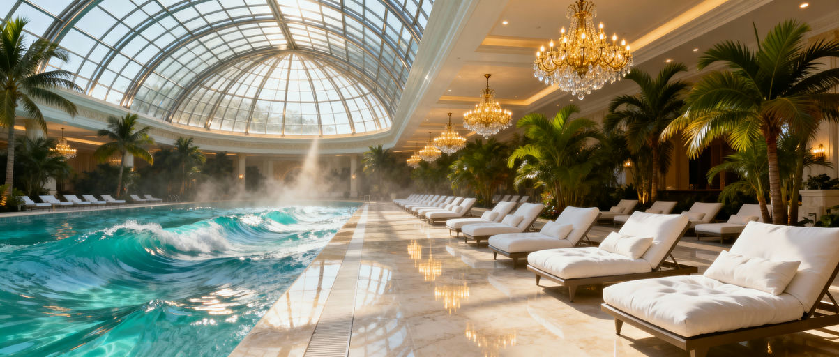 Grand Indoor Wave Pool Scene