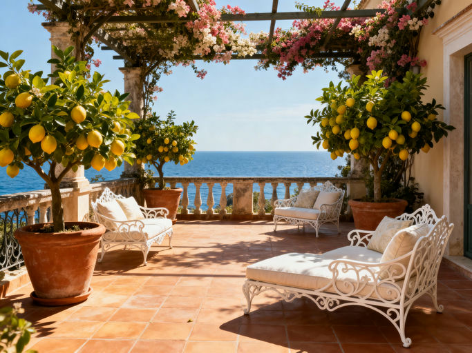 Luxury Italian Villa Terrace View