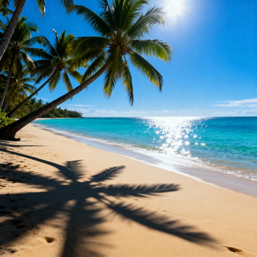 Golden Sand Palm Shadows