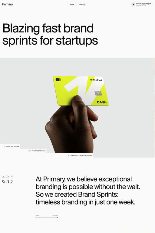 Primary Studio website screenshot