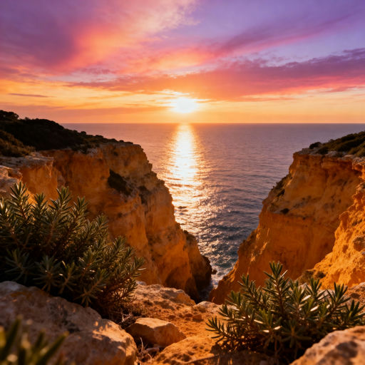 Mediterranean Cliff Edge Sunset