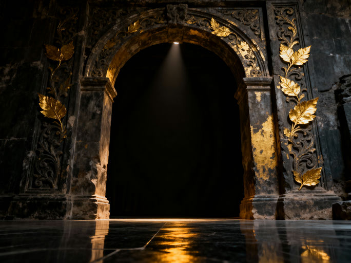 Ancient Golden Archway Shadow