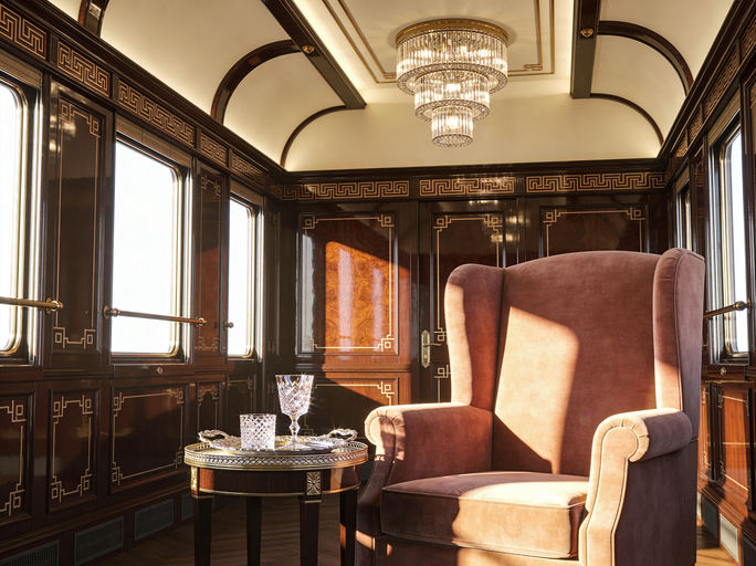 Luxurious Train Car Sunlight