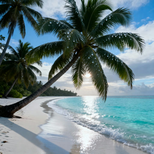 Pristine Tropical Beach After Rain
