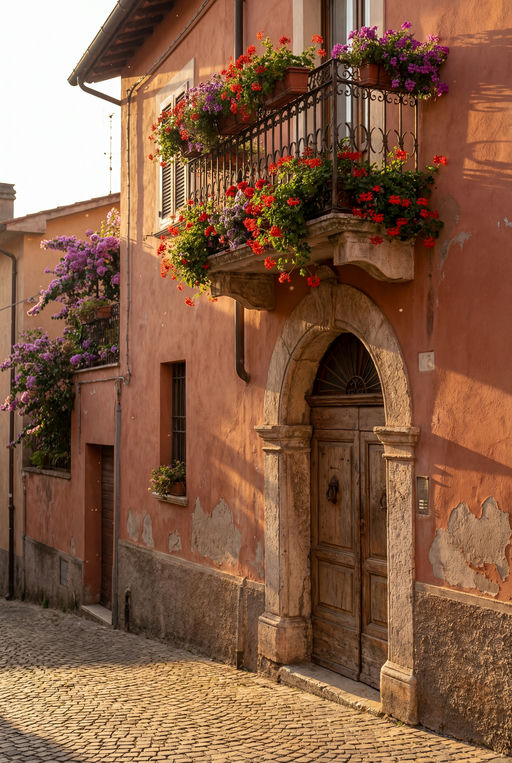 Italian Alley Golden Hour Glow