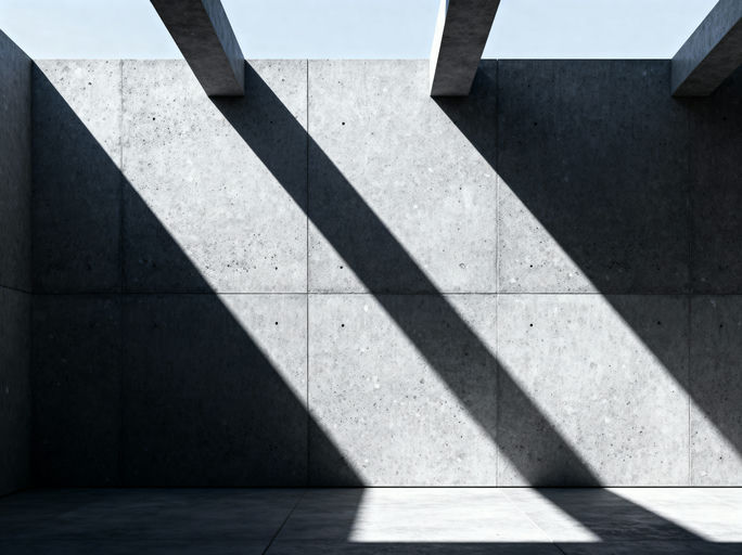 Unblemished Concrete Wall Shadows