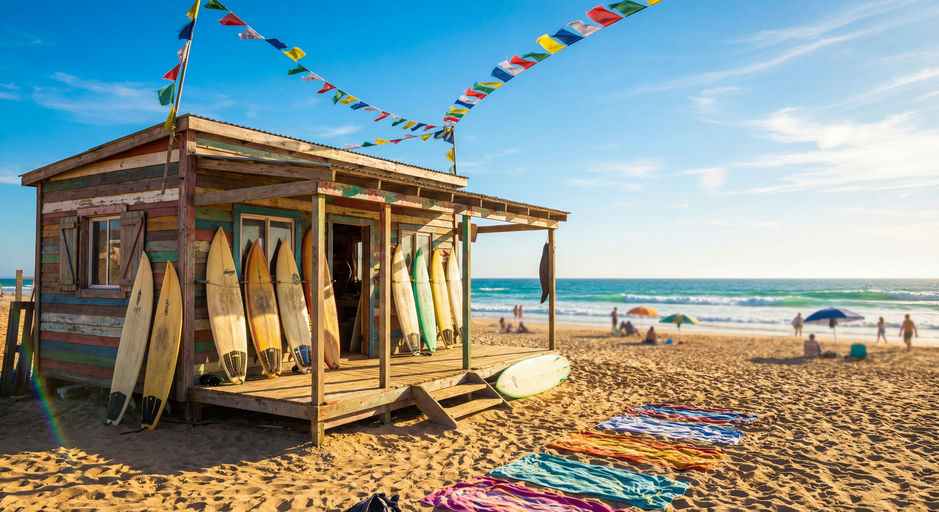 Sunny Beach Surf Shack Scene