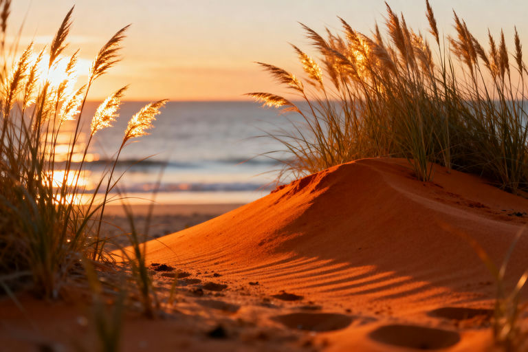 Golden Hour Beach Grasses