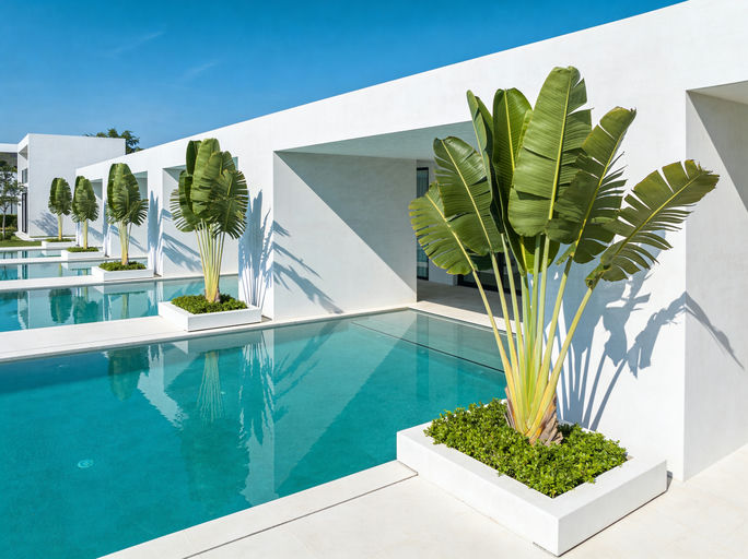 Luxury Villa Pool Reflection