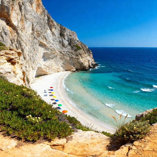 Sun-Drenched Ibiza Cliff View
